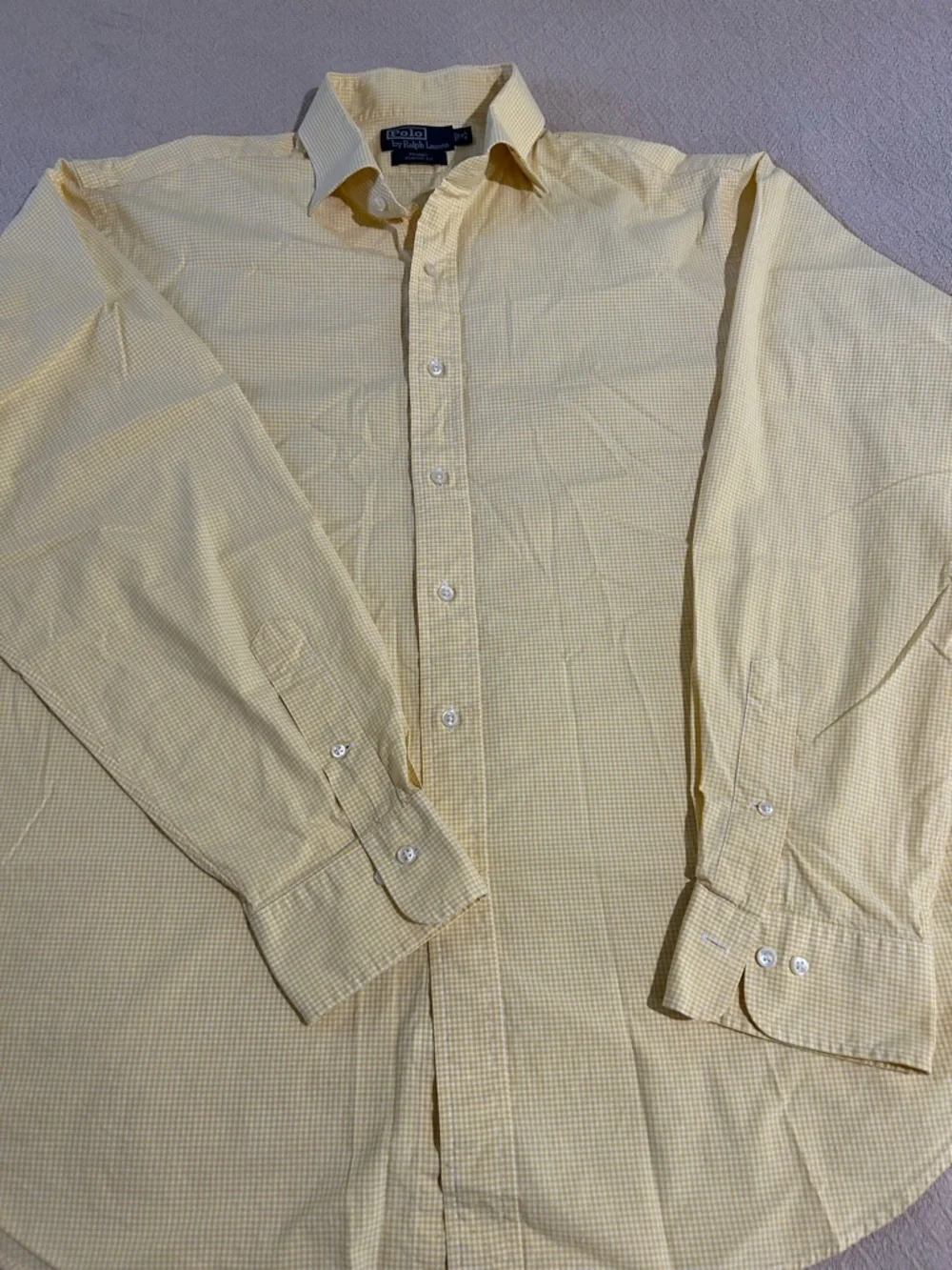 Polo by Ralph Lauren Yellow Gingham Classic Button-Down Shirt